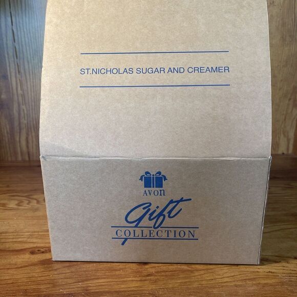 Avon 2001 Gift Collection St Nicholas Sugar and Creamer Christmas Set In Box - Picture 7 of 7